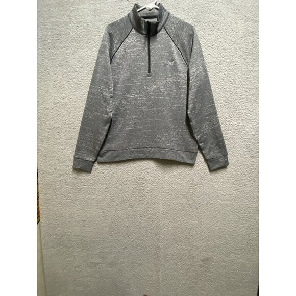 Greg Norman Gray 1/4 Zip Golf Shirt Long Sleeve Collar M - Picture 1 of 9